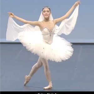 Chic White Ballet Tutu with Rhinestone Accents